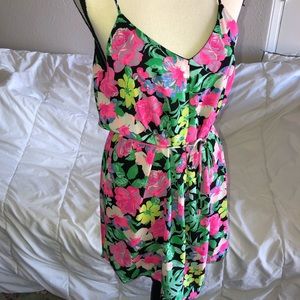 Flowy floral print dress